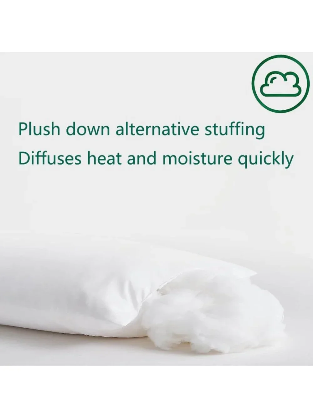 〽️Flat Ultra Thin Bed Pillows Standard Size Set of 2 Soft Down Alternative White